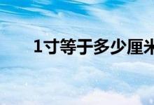 1寸等于多少厘米（关于英寸的解释）