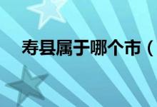 寿县属于哪个市（寿县应该属于哪个市）