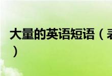 大量的英语短语（表示大量的英语短语有哪些）