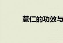 薏仁的功效与作用（薏仁介绍）