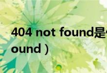 404 not found是什么意思中文（404 not found）
