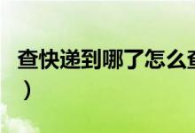 查快递到哪了怎么查询运单号（查快递到哪了）