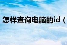 怎样查询电脑的id（怎样查询电脑的ip地址）