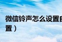 微信铃声怎么设置自己的歌（微信铃声怎么设置）