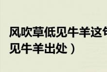 风吹草低见牛羊这句话是什么意思（风吹草低见牛羊出处）
