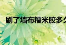 刷了墙布糯米胶多久能贴墙布（含甲醛吗）