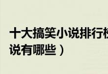 十大搞笑小说排行榜（搞笑小说推荐搞笑的小说有哪些）