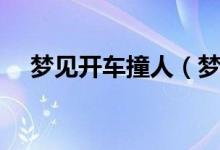梦见开车撞人（梦见开车撞人梦境解析）