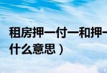 租房押一付一和押一付三哪个靠谱（押一付三什么意思）