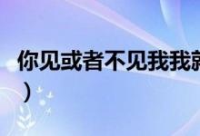 你见或者不见我我就在那里原文（原文是什么）