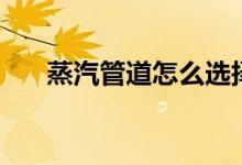 蒸汽管道怎么选择（选择管道的方法）