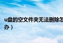 u盘的空文件夹无法删除怎么办（U盘空文件夹无法删除怎么办）