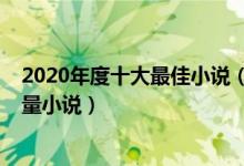 2020年度十大最佳小说（最佳小说排行榜2020必看的高质量小说）