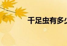 千足虫有多少只脚（千足虫）