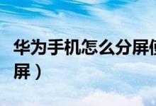 华为手机怎么分屏使用教程（华为手机怎么分屏）