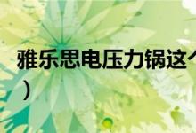 雅乐思电压力锅这个牌子怎么样（价格多少钱）