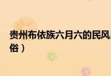 贵州布依族六月六的民风民俗（贵州布依族六月六是什么习俗）