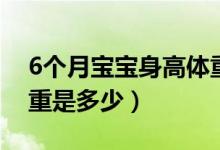 6个月宝宝身高体重标准（6个月宝宝身高体重是多少）