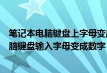 笔记本电脑键盘上字母变成数字怎么办（怎样解决笔记本电脑键盘输入字母变成数字）