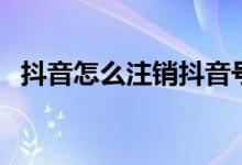 抖音怎么注销抖音号（抖音怎么注销账号）