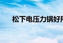 松下电压力锅好用吗（哪款型号最好）
