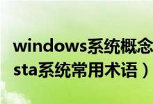 windows系统概念及常用术语（windows,vista系统常用术语）