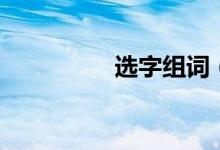 选字组词（汉字选组词）