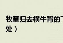 牧童归去横牛背的下一句（牧童归去横牛背出处）