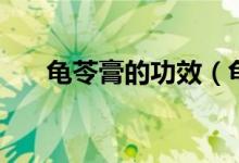 龟苓膏的功效（龟苓膏的功效是什么）