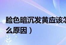 脸色暗沉发黄应该怎么办（脸色暗沉发黄是什么原因）