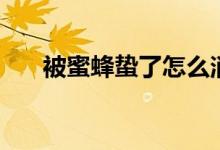 被蜜蜂蛰了怎么消肿（方法教给大家）