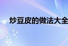 炒豆皮的做法大全家常（做豆皮的步骤）