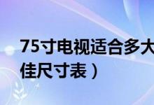 75寸电视适合多大的客厅（电视和客厅的最佳尺寸表）