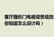 客厅隐形门电视背景墙效果图简欧（带隐形门的电视背景墙你知道怎么设计吗）