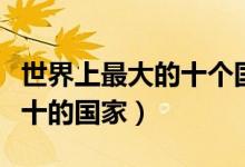 世界上最大的十个国家（世界国土面积排名前十的国家）