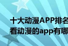 十大动漫APP排名（动漫软件排行榜前十名看动漫的app有哪些）