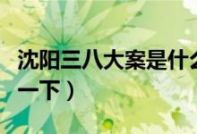沈阳三八大案是什么（是什么案子简单的介绍一下）