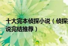 十大完本侦探小说（侦探推理小说排行榜好看的破案推理小说完结推荐）