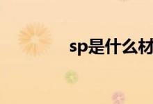 sp是什么材料（sp是什么）