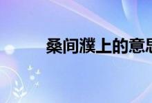 桑间濮上的意思（桑间濮上解释）