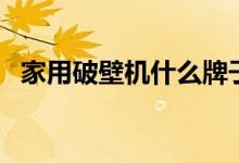家用破壁机什么牌子好（破壁机十大排行）