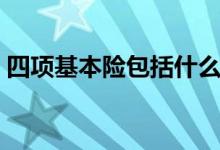 四项基本险包括什么（四项基本险包括哪些）