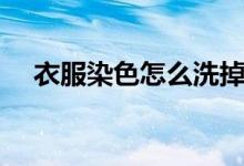衣服染色怎么洗掉（衣服被染了怎么办）