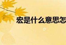 宏是什么意思怎么使用（宏是什么）