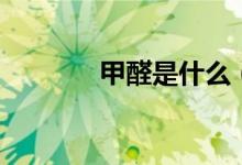 甲醛是什么（甲醛又叫什么）