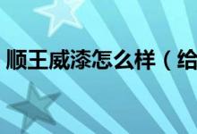 顺王威漆怎么样（给您介绍顺王威漆的特点）
