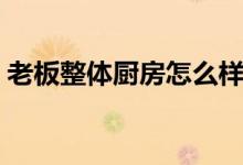 老板整体厨房怎么样（老板整体厨房多少钱）
