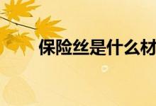 保险丝是什么材料（看看就知道！）