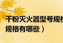 干粉灭火器型号规格怎么写（干粉灭火器型号规格有哪些）