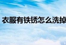 衣服有铁锈怎么洗掉（衣服有铁锈清洗方法）